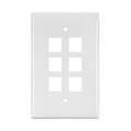 Leviton WALLPLATES WP 6PORT SG MID WH 41091-6WN